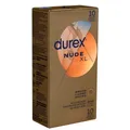 Produktbild: Durex Nude XL 10er Pack Kondome | Ultra dünn 0,050mm extra groß 60mm, anatomisch