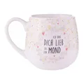 Produktbild: Könitz Kuschelbecher Ich hab dich lieb bis zum Mond, Kaffeebecher, Tasse, Becher, Porzellan, 420 ml, 11 1 143 2452