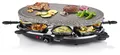 Produktbild: PRINCESS Raclette 8 Oval Steingrillplatte, 1200 W, 8 Pfännchen, 43x30 cm 01.162720.01.001
