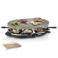 Produktbild: Princess Raclette-Grill für bis zu 8 Personen, Steingrillplatte 43 x 30 cm, 8 Pfännchen und 8 Holzspatel, 1200 W, Einstellbares Thermostat, Spülmaschinenfestes Zubehör, 01.162720.01.001
