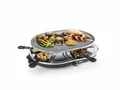 Produktbild: PRINCESS Raclette 8 Oval Steingrillplatte, 1200 W, 8 Pfännchen, 43x30 cm