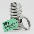 Produktbild: Schlauchschellen Edelstahl 25-40mm - 50er Pack