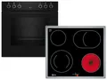 Produktbild: NEFF EX4B0, Herd-Set bestehend aus E1DCA0AK3, N 30, Einbau-Herd, 60 x 60 cm, EasyClean Reinigung CircoTherm & M16SRF0L0, N 50, Elektrokochfeld, Bräterzone, Edelstahlrahmen