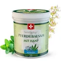Produktbild: SwissMedicus Pferdebalsam mit Hanf - 500 ml - Kühlende Wirkung für Muskeln & Gelenke - mit 25 natürlichen Extrakten - Alltäglicher Gebrauch - Natürliches Gel