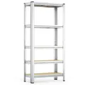 Produktbild: Wiltec Schwerlastregal 75x30x154cm, Gesamtlast 875kg, Steckregal verzinkt aus Stahl, Lastenregal mit 5 Ablagen, Werkstattregal
