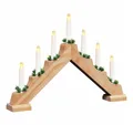 Produktbild: vidaXL Christbaumschmuck Weihnachtskerzenbrücke mit 7 LEDs Braun 39,5 x 5 x 29 cm (1-tlg)