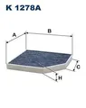 Produktbild: FILTRON K 1278A Filter, Innenraumluft