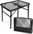 Produktbild: E EASTSTORM Campingtisch Klappbar 60×40cm Beistelltisch Gartentisch Grill-Tisch