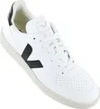 Produktbild: Veja V 10 CWL Frauen Schnürung Kunstleder Turnschuhe Weiß Schwarz – 5 Großbritannien - 38 EU - 7 US / Weiß schwarz
