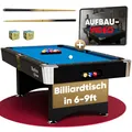 Produktbild: Marlen & Sons Billardtisch - CueMaster 9FT Billiard Tisch mit Auto Kugelrückführung - Billiardtisch 274 x 137 cm inkl. Zubehör-Komplettset