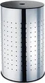 Produktbild: Kobolo Wäschebehälter Chrom, robuster Wäschesammler, Wäschebox mit Deckel, 55L, rund, Edelstahl mit Luftlöchern, modernes Design für Badezimmer & Schlafzimmer