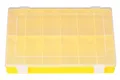 Produktbild: hünersdorff Sortimentskasten PP-Classic mit 12 Fächern | stabile Sortierbox für Schrauben und andere Kleinteile | feste Facheinteilung | 22,5 x 33,5 x 5,5 cm, gelb
