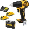 Produktbild: DeWalt Akku-Bohrschrauber DCD708D2T-QW, 18V / 2,0Ah, mit 2 Akkus, Ladegerät und Koffer