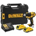 Produktbild: DeWalt Akku-Bohrschrauber, 2x Akku 2 Ah, Ladegerät, Zubehör, TSTAK-Box.