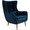 Produktbild: Mirjan24 Sessel, Blau, Holz, 80x106x95 cm, Wohnzimmer, Sessel, Polstersessel