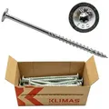 Produktbild: Klimas Holzbauschraube mit Tellerkopf Torx verzinkt weiß, (25 St) 8x160