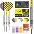 Produktbild: TARGET Darts Luke Littler Dart-Set mit 80 % Wolframstahlspitze, 22 g, professionelles Dart-Set, Pro-Grip-Schäfte, Pro Ultra Flights, Dart-Geldbörse im Lieferumfang enthalten, Dart-Zubehör-Set