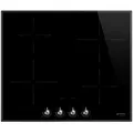 Produktbild: Smeg Induktionskochfeld Classici, Schwarz, Glas, 59.6x60x61 cm, Made in Italy, Küchen, Küchenelektrogeräte, Kochfelder, Induktionskochfelder