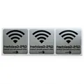 Produktbild: 3er Aufkleber-Set GPS-Gesichert I 6 x 6 cm I silber innenklebend