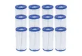 Produktbild: Bestway Pool-Filterkartusche Gr. III 10,6 x 20,3 cm, 12er-Sparset, Zubehör für Kartuschen-Filterpumpen, Feine Lamellenstruktur