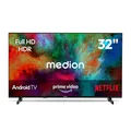 Produktbild: MEDION 80 cm (32 Zoll) Full HD Fernseher (Android TV, Smart TV, HDR, Prime Video, PVR, Bluetooth, MD 832100)