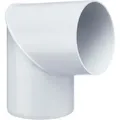 Produktbild: Inefa - Fallrohrbogen 80 Grad, Verbindungsstück Dachrinnenzubehör, einfache Steckmontage, Made in Germany - DN75 / 75mm Weiß