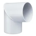 Produktbild: INEFA Fallrohrbogen 80 Grad, PVC DN75 / 75mm Weiß Verbindungsstück Dachrinnenzubehör, einfache Steckmontage, Made in Germany