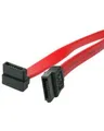 Produktbild: StarTech.com 18in SATA to Right Angle Serial ATA Cable SATA-Kabel 150/300/600 7-poliges R bis R 45,7 cm rechts-gewinkelter Stecker Rot (SATA18RA1)