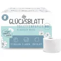 Produktbild: Glücksblatt Toilettenpapier Klassisch Weiß, 3-lagig, Tissue, 250 Blatt, 27 Rollen