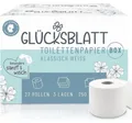 Produktbild: Glücksblatt Toilettenpapier Box, 3-lagig, 27 Rollen x 250 Blatt, 100% Zellstoff
