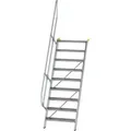 Produktbild: Günzburger Steigtechnik Treppe 60° Stufenbreite 600 Mm 4 Stufen Aluminium Geriffelt - 600204