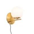 Produktbild: Qazqa Wandleuchte Flore, ohne Leuchtmittel, Warmweiß, QAZQA Wand­leuchte, e14, Gold, Stahl, Design
