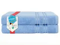 Produktbild: Hammetex 2er Badetücher Set, 100% Baumwolle Premium Qualität Groß 70x140cm Duschtücher, Weich Saugstark Schnell Trocknendes Badetücher, Hellblau
