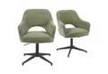 Produktbild: DUBI Möbel Polsterstuhl Mika-Ben 2er-Set, Federkern, pulverbeschichtet, 360° drehbar im 2er-Set