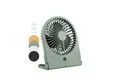 Produktbild: lightling Tischventilator Brazzo mit 3 Geschwindigkeitsstufen, inkl. Ein- und Ausschalter, Akkubetrieb mit USB-C Anschluss, IP20, Höhe 23 cm, Breite 19 cm, Kunststoff, Pistazengrün