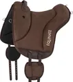 Produktbild: Equinate Reitpad Newfield aus synthetischem Wildleder Pony Braun