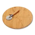 Produktbild: KESPER 58462 Pizzateller 32 cm aus Bambus mit extra Pizzaschneider / Holztell...