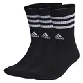 Produktbild: adidas Unisex 3-Stripes Cushioned Crew Socks 3 Pairs, Black / White, 6.5-8