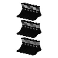 Produktbild: adidas Herren Damen Crewsocks Sportsocken Socken Cushioned Crew 9 Paar, Farbe:Schwarz, Größe:40-42, Artikel:- black