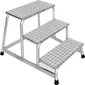 Produktbild: Günzburger Steigtechnik MUNK 50009 Aluminium Treppe Arbeitshöhe (max.): 2.6m Silber 8.5kg
