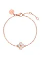 Produktbild: Purelei® Cuore Armband – Elegantes Ankerketten-Armband mit Kleeblatt-Anhänger aus Zirkonia-Herzen (Rosegold)