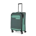 Produktbild: Travelite 4-Rad Koffer Größe M Weichschale aus recyceltem Material, Gepäck Serie VIIA: Trolley mit Dehnfalte + Kantenschutz, 67 cm, 70-80 Liter