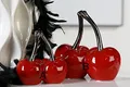 Produktbild: Casablanca 36440 Skulptur - Dekofigur - Kirsche - Double Cherry Keramik - rot/Silber 21 x 21,5 cm