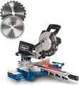Produktbild: Scheppach Kapp- und Gehrungssäge HM216 inkl. 2.Sägeblatt | Ø216mm | Schnitthöhe 65mm / 340mm Schnittlänge | 2000W | Laser & LED | Drehtisch | Kappsäge