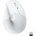 Produktbild: Logitech Lift Maus (weiß/hellgrau, Bluetooth, Windows/macOS/iPadOS) #AA2