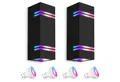 Produktbild: SSC-LUXon LED Außen-Wandleuchte JOVO-L Wand-Aussenleuchte Up & Down IP44 schwarz mit 2x WiFi Smart RGB, RGB & Weißtöne