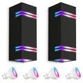 Produktbild: 2er Set JOVO-L Wandleuchte Up Down IP44 Aussen mit WLAN Smarthome RGB GU10 LED