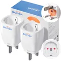 Produktbild: Bigfish UK 2Pack, Adapter England Deutschland Stecker, Reiseadapter für UK zu England/Schottland/Irland/Dubai/Maldives, Weiß