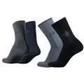 Produktbild: bugatti Basicsocken 6762498946 bugatti Herren 4er Pack Logo + uni basic schwarz, jeans melange 43-46