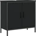 Produktbild: vidaXL Waschbeckenunterschrank Schwarz 60x30x60 cm Holzwerkstoff